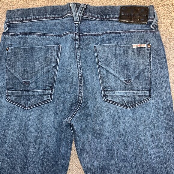 Men's 31 HUDSON CLIFTON 5 POCKET BOOT MEDIUM WASH BLUE DENIM JEANS MADE IN USA - Picture 5 of 14